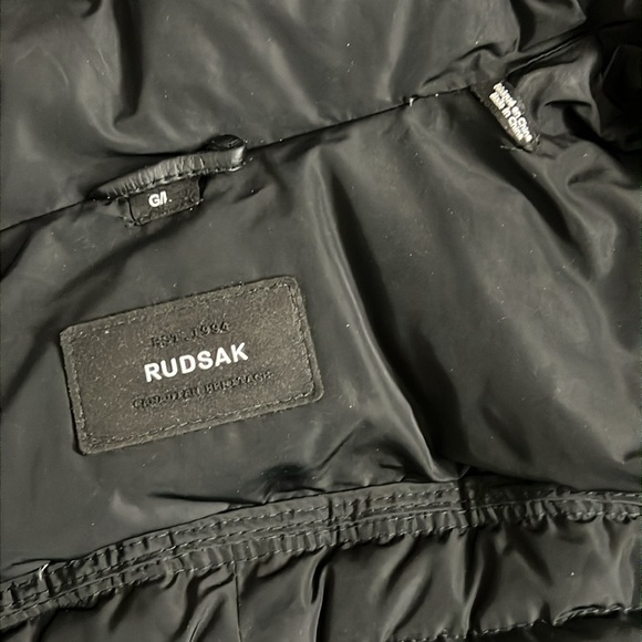 Rudsak Roya Asiatic Raccoon-Fur-Trim Asymmetrical Down Coat Puffer Winter Jacket - Picture 9 of 13